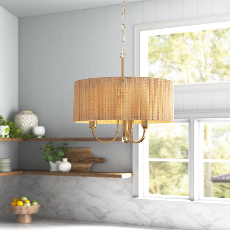 Beachcrest Home Stephane 3 Light Single Drum Chandelier with